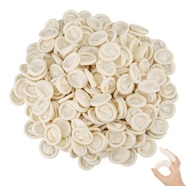 100pcs White Finger Cots, Latex Anti-Static Finger Covers, Disposable Rubber Tips for Keeping Dressings Dry and Clean, Ideal for Medical, Nail Art, and Electronics Use