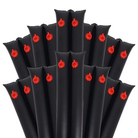 Pool Water Bags,8ft Heavy Duty Double Chamber Water Tubes Pool Cover Weights for Inground Pool,25 Gauge(0.3mm) Durable Water Bags for Winter Pool Cover (Black, 10Packs-8Ft)