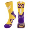 LSUDFHE Basketball Socks with Number, Cushioned Athletic Sports Crew Socks