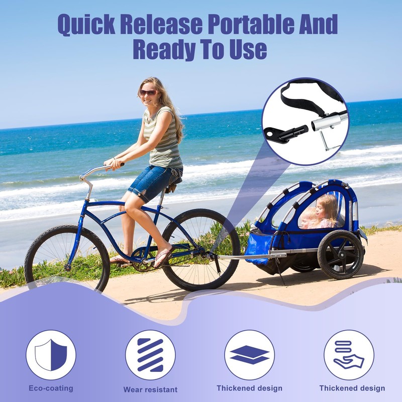 Bicycle Trailer Coupling Towing Hitch Bicycle Adapter Bicycle Trailer with
