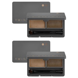 Misha Missha Twin Brow Kit 4.4g, No. 2 Gray Brown, 2 pieces / 미샤 트윈 브로우 키트 4.4g, 2호 그레이브라운, 2개