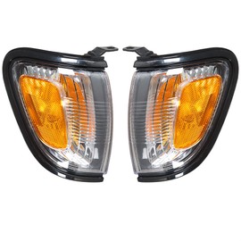labwork Repuesto para 2001-2004 Tacoma - Par de luces de estacionamiento/marcador lateral, lado del conductor y del pasajero, color negro