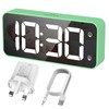 HERMIC Digital Alarm Clock Bedside Mains Powered Large Digital Led