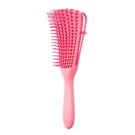Detangling Brush, Daletu Hair Detangler Integrated Plastic Octopus Comb for Afro America Textured 3a to 4c Kinky Wavy Wet Dry Long Thick Curly Hair (Pink)