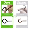 Mostantu 25 Pack Q-Hanger Hooks with Safety Buckle, 25Pcs Windproof