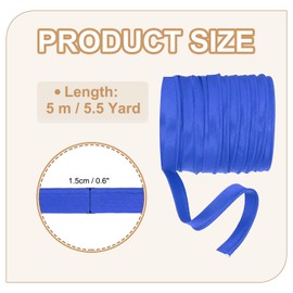 YELARXI Maxi Piping Bias Tape, 5 Yards Piping Trim with Cord Satin Binding Lip Cord Trim Fit for Sewing Garment Webbing Trimming Crafts Decorating - (Navy Blue)