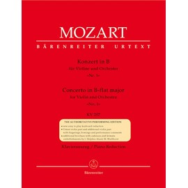 Mozart: Violin Concerto No. 1 in B-flat Major, K. 207 (Solo Part with Piano Reduction)
