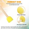 40 Pcs Round Sponge Paint Brushes Painting Brushes with Wooden