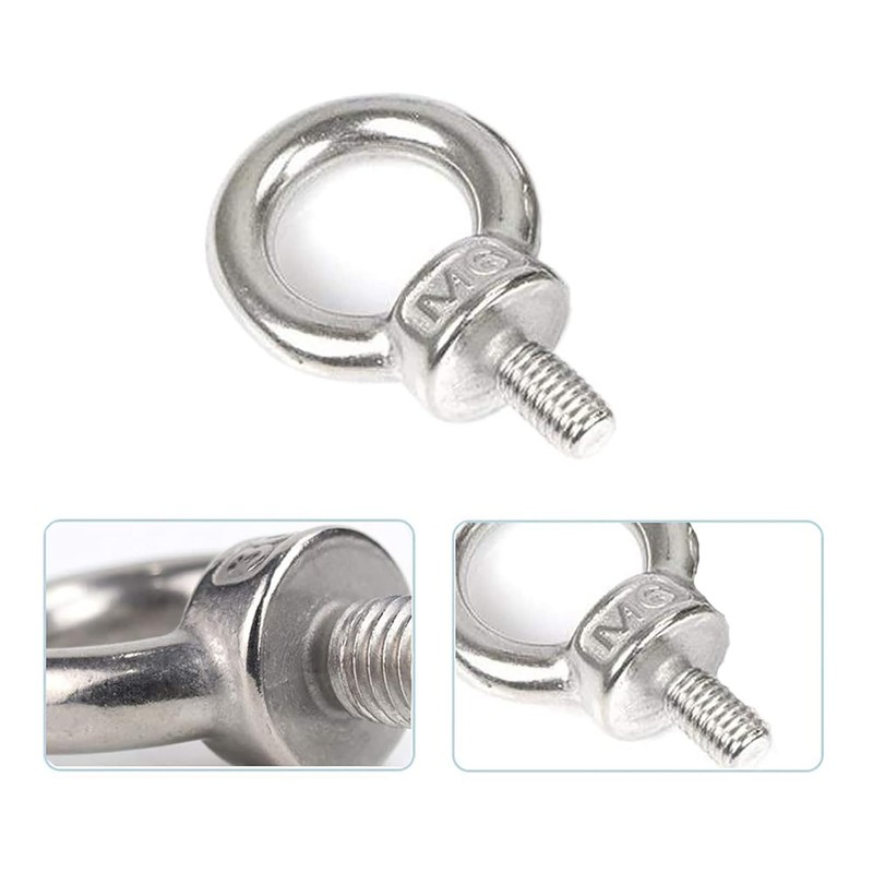 12 Pieces 304 Stainless Steel Eye Nut Female Thread Ring