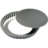 969 Tiger Crown Tart Shape, Silver, 4.6 x 0.7 inches (118 x 18 mm), 120 Steel, Chrome Plated, Round, Pull Out Bottom