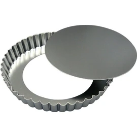 969 Tiger Crown Tart Shape, Silver, 4.6 x 0.7 inches (118 x 18 mm), 120 Steel, Chrome Plated, Round, Pull Out Bottom