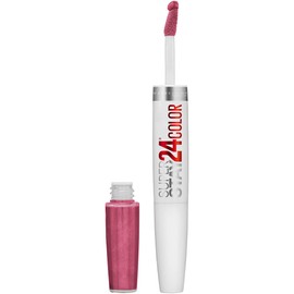 Maybelline Super Stay 24, 2-Step Liquid Lipstick, Long Lasting Highly Pigmented Color with Moisturizing Balm, Blush On, Pink, 1 oz