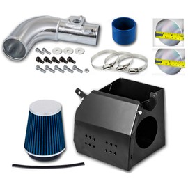 Click2go Heat Shield Cold Air Intake Kit with Reusable Blue Filter Compatible with 13-16 Scion FR-S / 13-17 Subaru BR-Z / 17 Toyota 86 2.0L L4