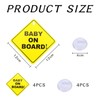 4 Pieces Baby In Car Signs, Car Warning Signs With