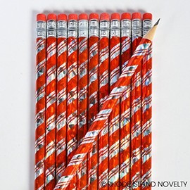 Rhode Island Novelty 7.5" CANDY CANE PRISM PENCIL