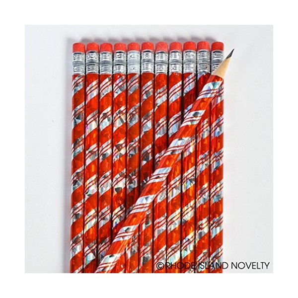 Rhode Island Novelty 7.5" CANDY CANE PRISM PENCIL