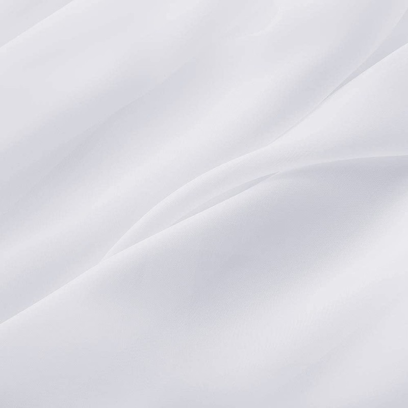 MIULEE Window Valance Half Sheer Curtains Rod Pocket Voile Drapes