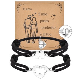 CheersLife Couple Bracelet, Partner Bracelets, Couple Bracelets, Partner Bracelet, Friendship Bracelet, Bracelet for Couples, Boyfriend, Girlfriend, His and You, Valentine's Day Bracelet, Anniversary,