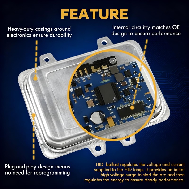 NEVOSA HID Headlight Ballast Control Unit - Compatible with Ford