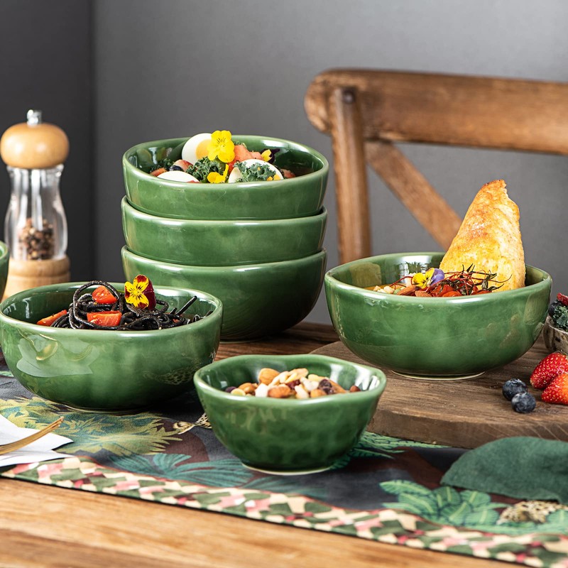 vicrays Ceramic Cereal Bowls Set - Porcelain 26 Ounce Soup