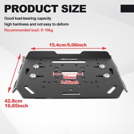 Xitomer Motorcycle Rear Luggage Rack Carrier Compatible with Navi 110 2022 2023 2024 2025 Heavy Duty Steel Construction Steel Frame & Aluminum Top Plate