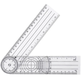 Multi Ruler, Plastic Angle Meter, Goniometer, PVC Material, 360 Degree Measuring Instrument, Limb Measuring Tape, Orthopedic Tape, Joint Tape, Angle Converter, High Speed Angle Protractor, Measuring