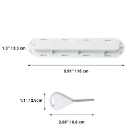 Lonnngg AQUBONA 3pcs/Set Single Tri Fins Box, Surfboard Fin Box Set with Screws Key, Surfing SUP Screw Surfboard Surf Fins Plugs Set, Paddle Board Fin Replacement, Multiple Colour (White)