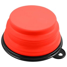 OcioDual Foldable Drinking Bowl Size S Colour Red for Dogs Cats Dogs Pets Feeding Bowl Travel Pet