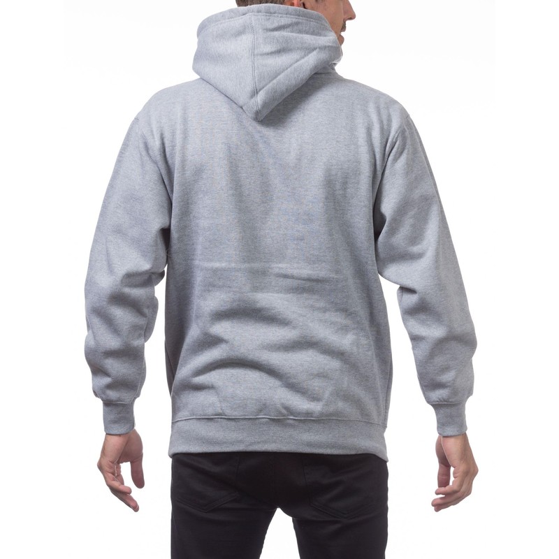 Pro Club Men's Heavyweight Pullover Hoodie (13oz), Heather Gray, Medium