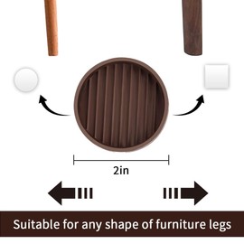 Round Rubber Furniture Castor Pad, 4 Pieces Furniture Coasters, Non-Slip Pads for Furniture Castors, Furniture Coasters Made of Rubber, Round Non-Slip Furniture Coasters, Chair Protector Feet,