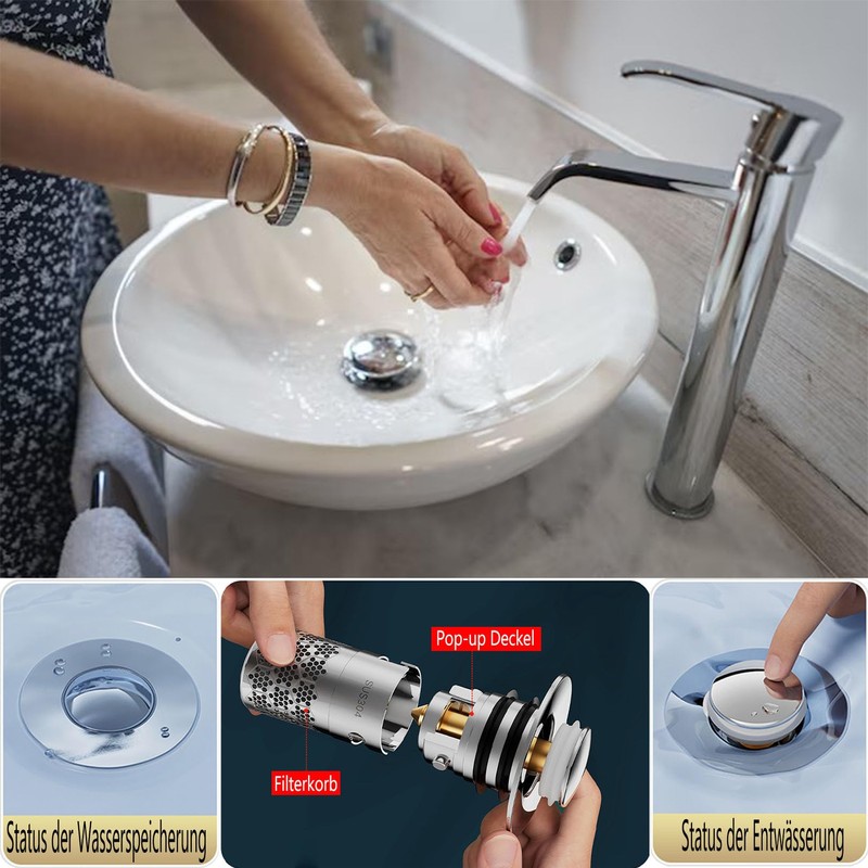 Sink Plug with Strainer, Drain Plug Sink Strainer, Drain Plug