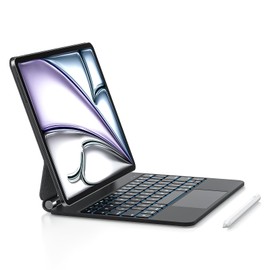 Keyboard Case with Stylus Pen for ipad Air 11-inch (M3 2025,M2 2024)iPad Pro11 in(1st/2nd/3rd/4th Generation) Magic-Style Magnetic Keyboard Case,Multi-Touch Trackpad 10.9” iPad Air 4th/5th Gen.(black)