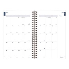 Blueline® Essential Academic Weekly/Monthly Planner, 13 Months, July 2025 to July 2026, Twin-Wire Binding, Poly Cover, 8" x 5", Animal Design, Cat (CA114PA.01-26)