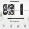 Enokay 120mm DC 12V Powered Fan with AC 100V 240V