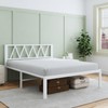 Novilla 18 Inch Full Size Bed Frame with Headboard, White