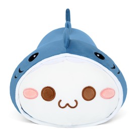 shownicer Plush Toy Shark Cat Cuddly Toy Kawaii Cat Plush, Kitten Plush Cushion Toy, Throw Pillow Gift for Children Girls (50 cm, Shark Cat)