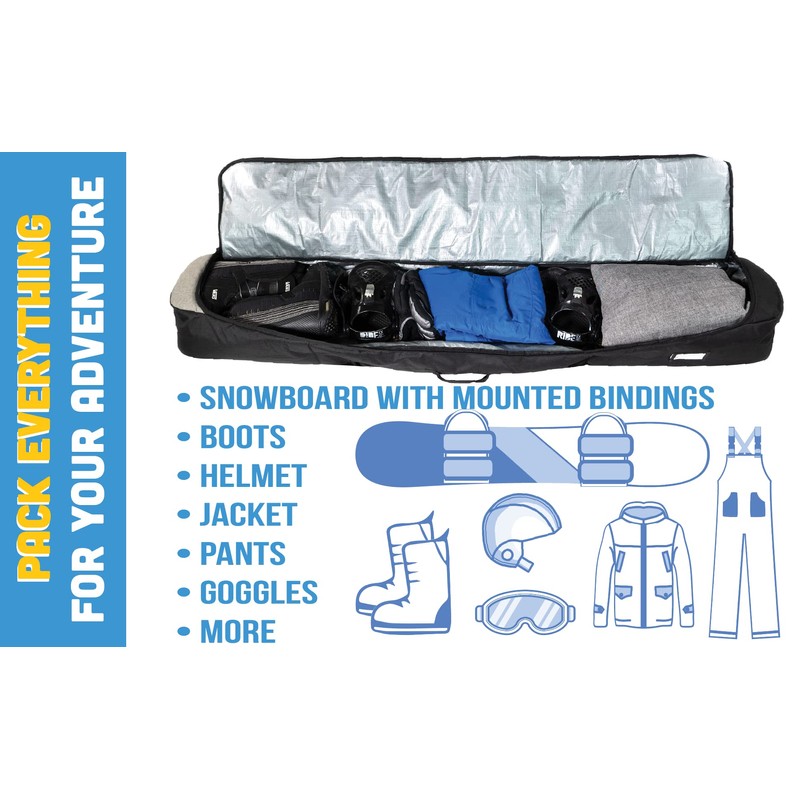 Athletico Peak Snowboard Bag - Padded Snowboard Travel Bag for
