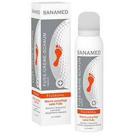 Sanamed Foot Cream Foam Fire Opal Foot Foam Heats and Nourishes Cold Feet 150 ml