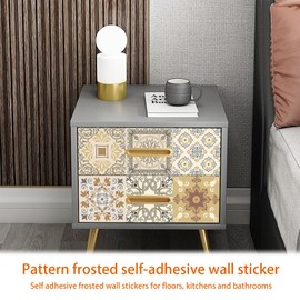 Pack of 20 Colourful Tile Stickers 15 x 15 cm Mosaic Kitchen Wall Sticker Mosaic Kitchen Tile Film Wall Tile Stickers Bathroom Tile Stickers