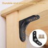 12PCS Black Shelf Brackets for Wall Shelves – 2 x