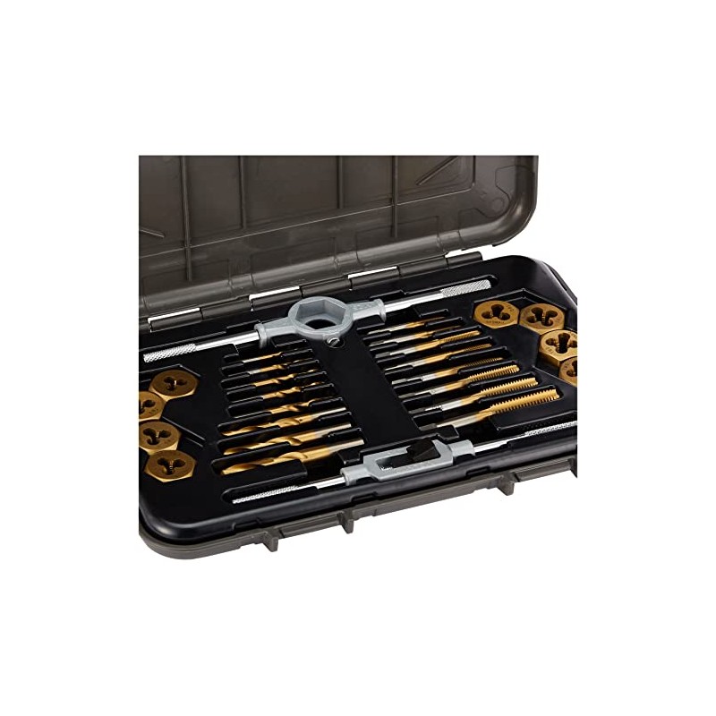 Mibro 301360BLUE (26-Piece) Titanium Nitride Coated Tap, Die, and Drill