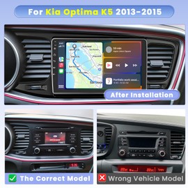 8 Core 4+64GB for Kia Optima K5 2013 2014 2015 Android Car Stereo, 9 Inch 1280 * 720 IPS Touchscreen Car Radio Wireless Carplay 59UI GPS Navigation WiFi 32EQ DSP Backup Camrea