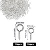 Small Screw Eye Pins - 200PCS Silver Small Metal Eye