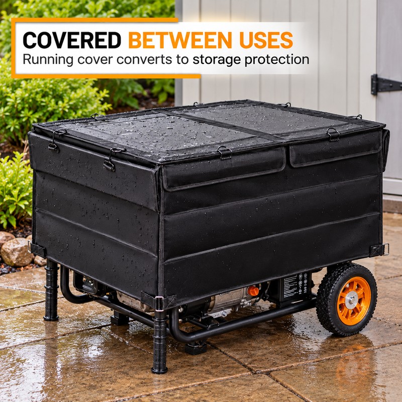 IGAN Waterproof Generator Running Cover for 3500-12000W Portable Generators, Heavy