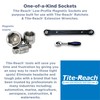 TITE-REACH Original 1/4” Drive Low Profile Ratchet, Designed Low-Profile Magnetic