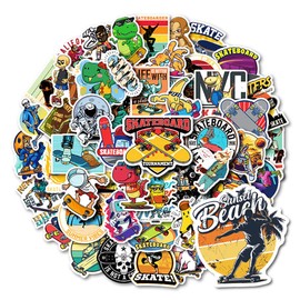 Athletics, Activities, Sports Stickers, Set of 50, Stickers, Fantasy Stickers, Abundance, Labels, Stickers, Stylish, Decorative, Characters, Cute, PC, Smartphone, Suitcase, Helmet (Skateboard)