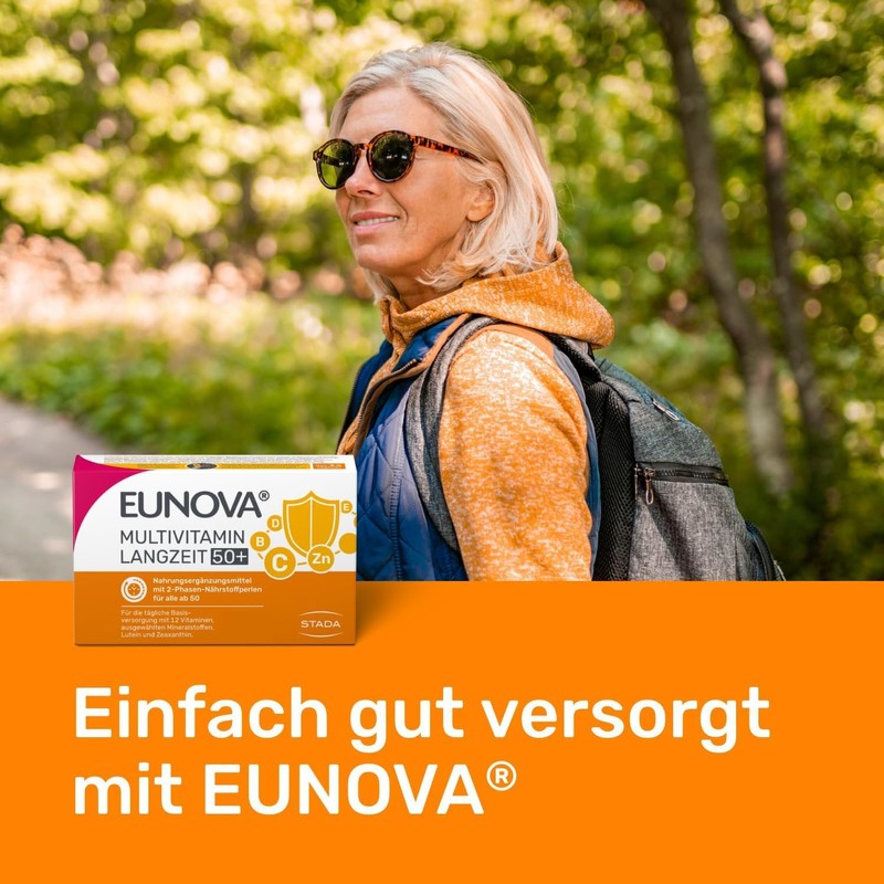 Eunova Langzeit 50+ - Dietary Supplement and Multivitamin with Minerals