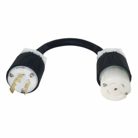 Iron Box NEMA L6-30P to a L21-30R Plug Adapter - 30A/208V, 10/3 SOOW - Iron Box #IBX-3539 - 1 ft