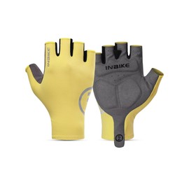 INBIKE Women's Cycling Gloves with Anti-Slip Shock-Absorbing Pad, Half Finger Bike Gloves for Bicycle MTB Road Biking
