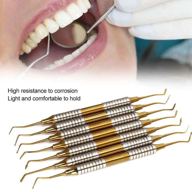 7pcs Dental Composite Resin Filling Spatula Stainless Steel Dental Instrument